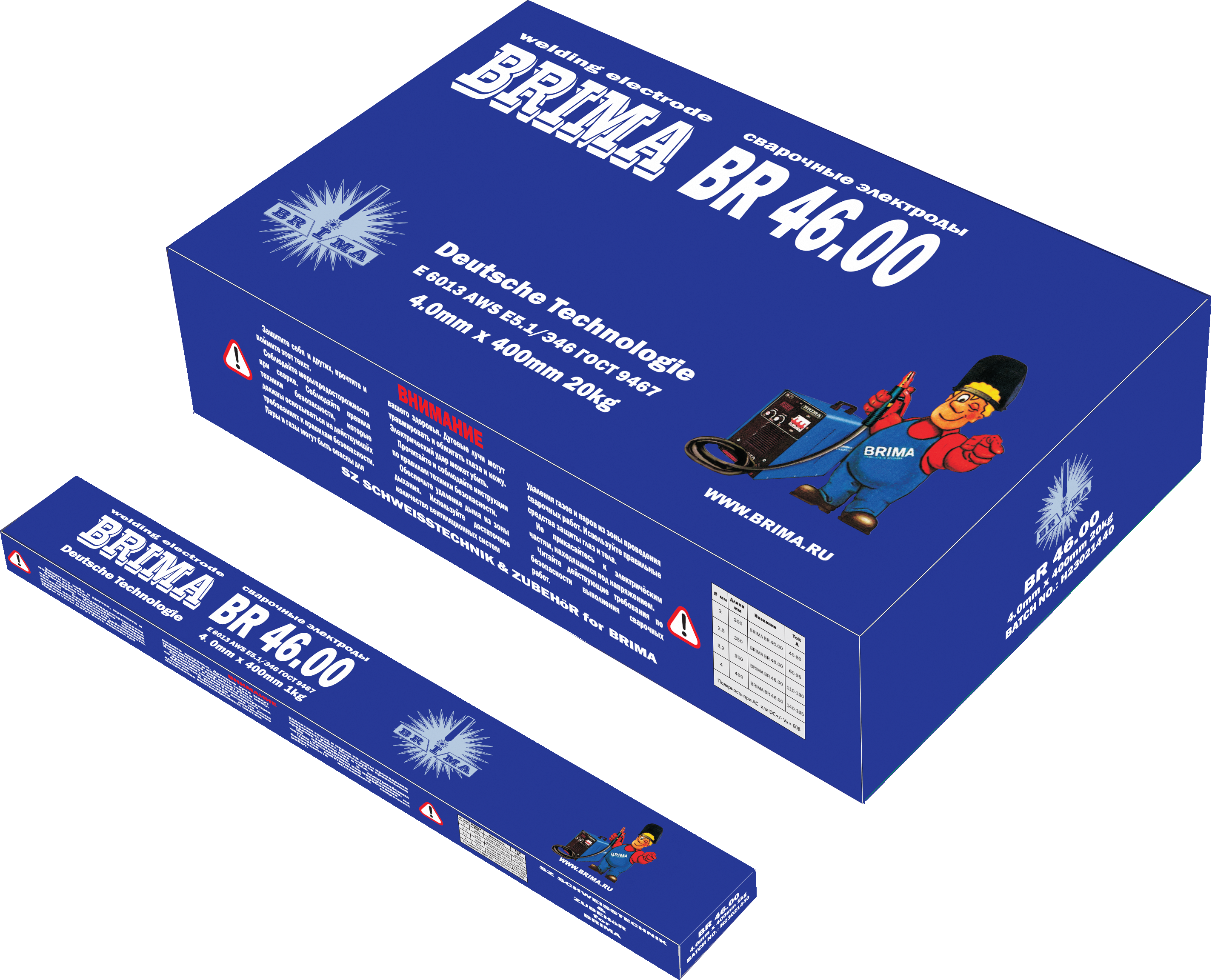 фотография Электроды BRIMA BR 46.00 ф 4.0 (уп.1кг) 20 шт.