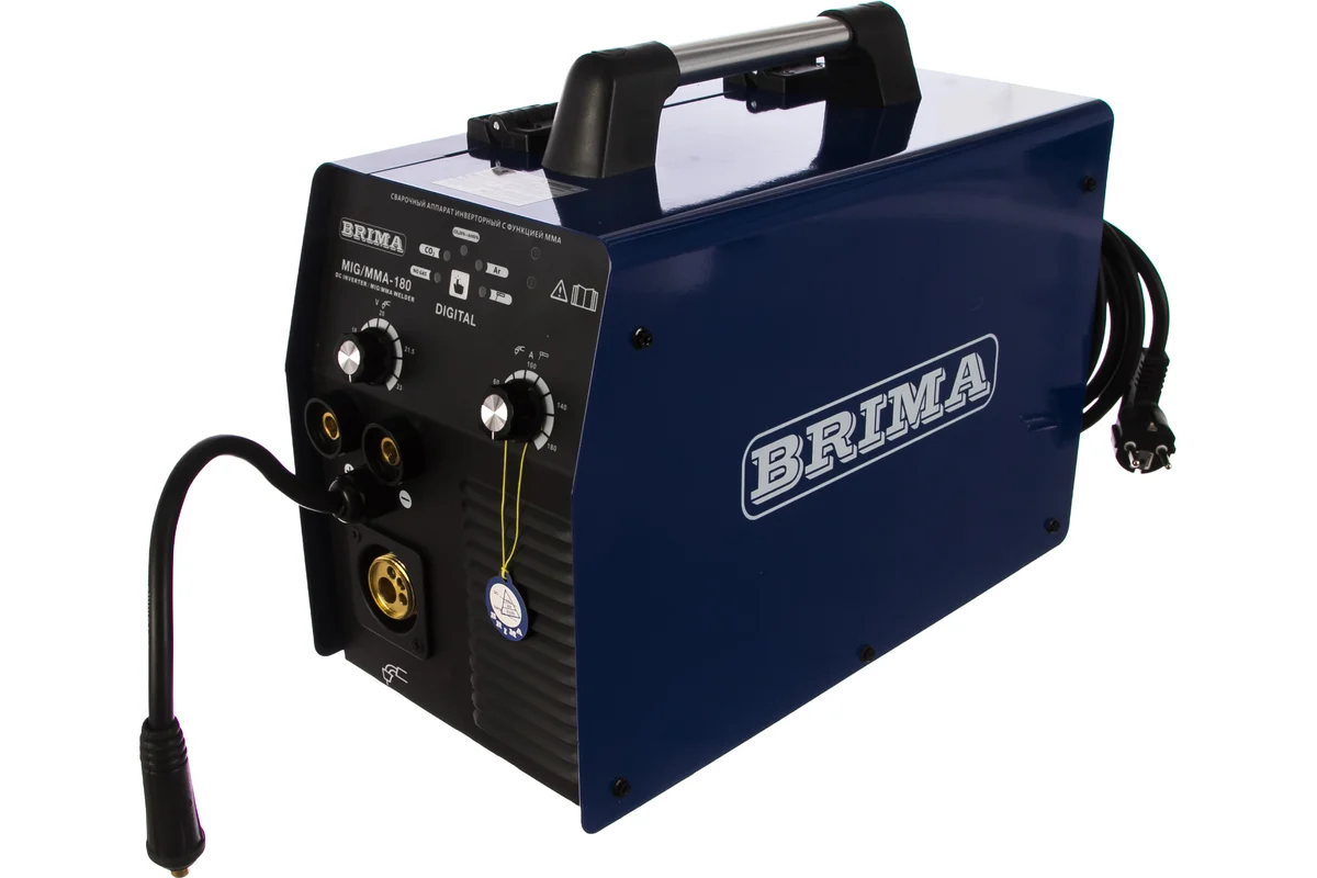 фотография ПОЛУАВТОМАТ MIG/MMA-180  DIGITAL (220В) (5кг) "BRIMA"