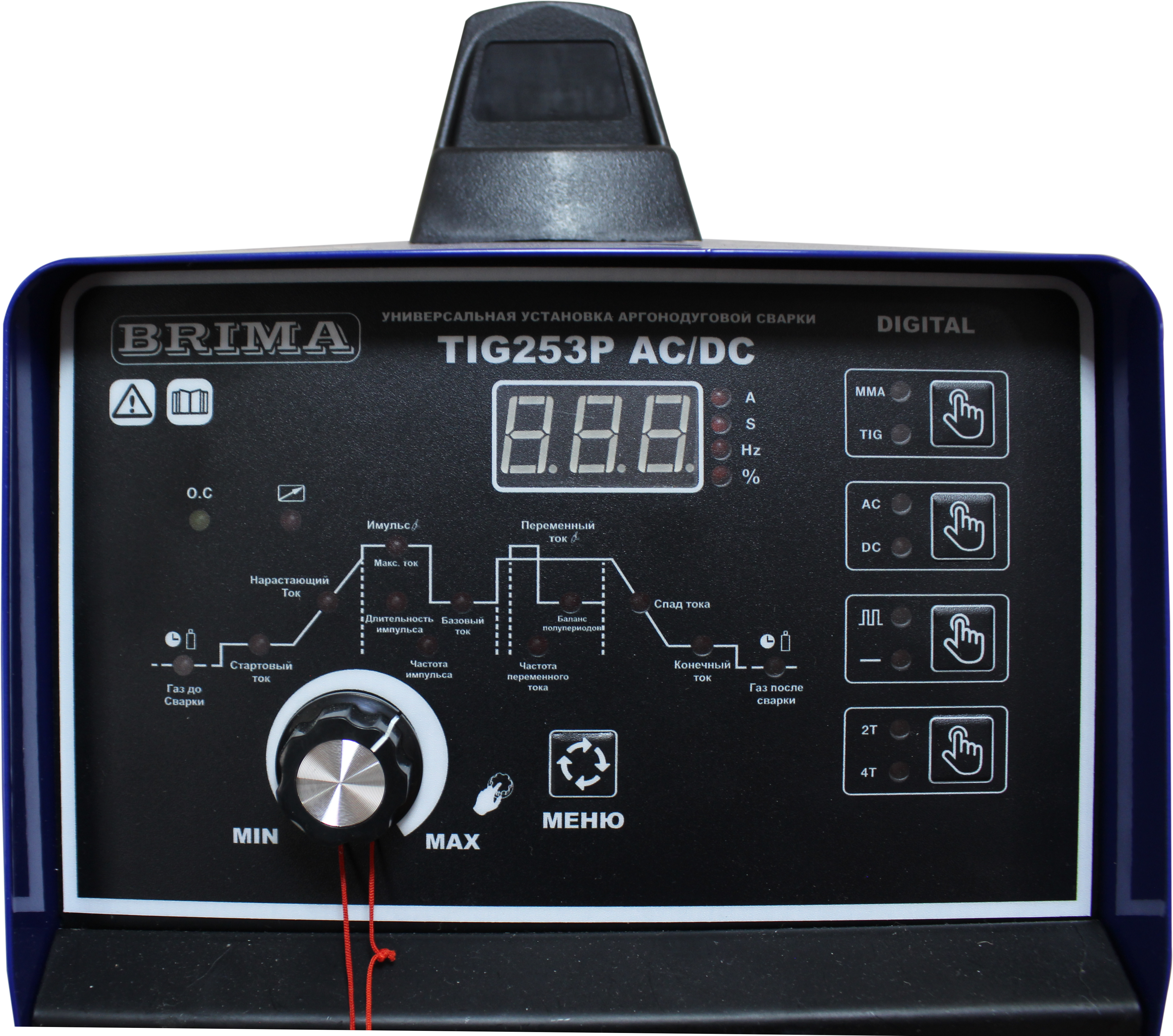 фотография УСТ-КА ИНВ. АРГОН-ДУГ.СВАРКИ "BRIMA" TIG 253P AC/DC  DIGITAL